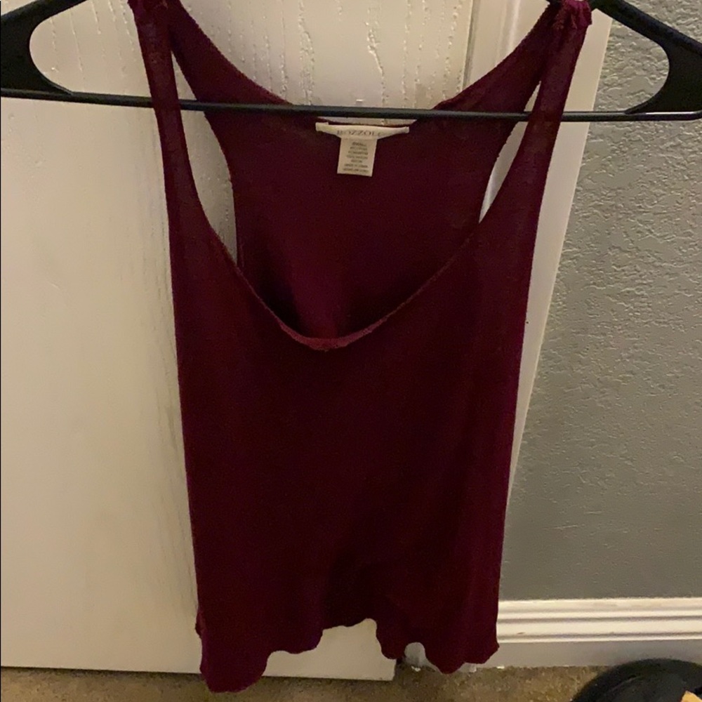 Burgundy Sleeve-less top